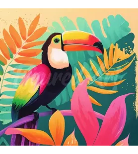Diamond Painting Toucan Tropical Figured'Art – broderie diamant exotique – Assemblez-Moi