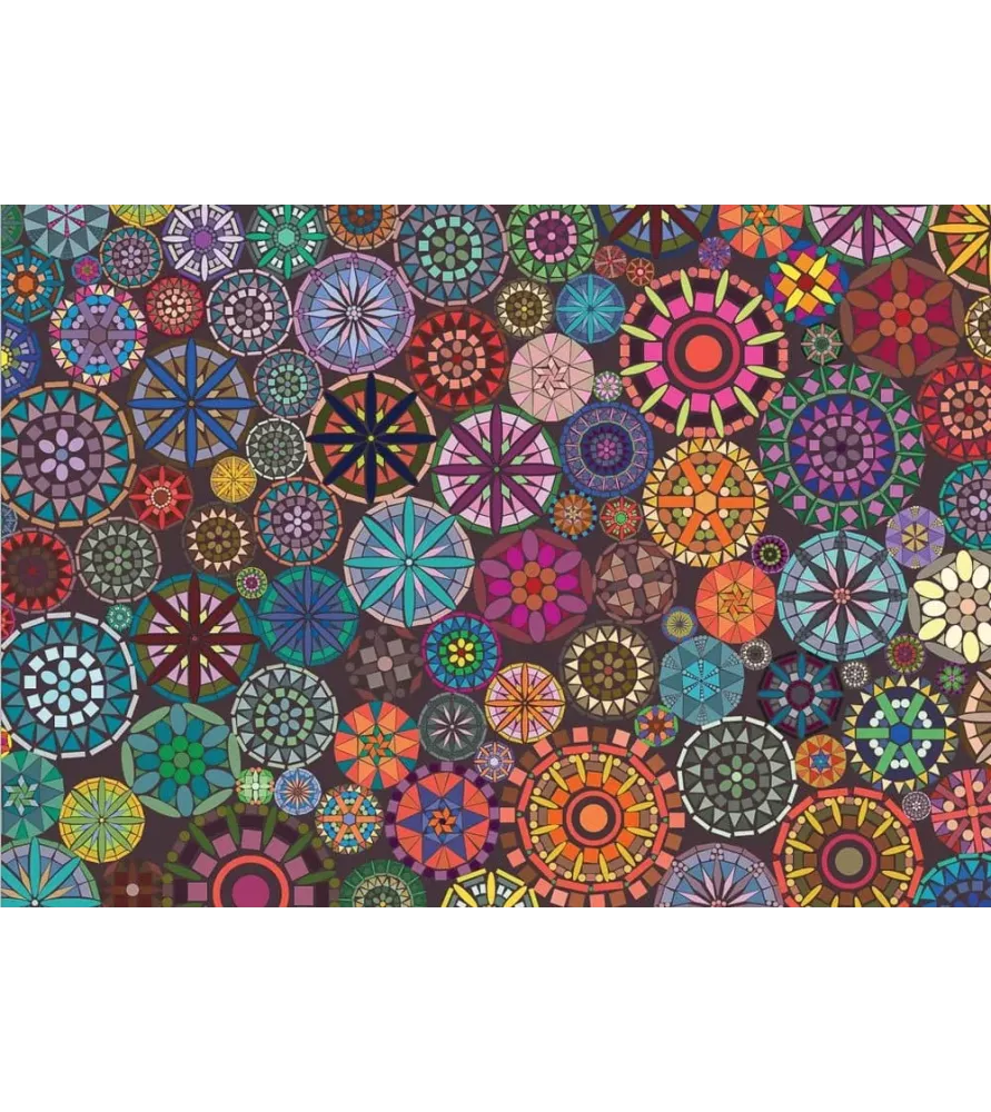 Puzzle Mosaic Studio 1000 pièces – mosaïques géométriques colorées – chez Assemblez-Moi