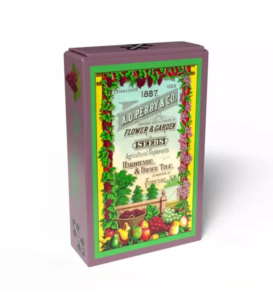 Mini Puzzle Fleurs et Graines de Jardin 99 pièces – illustration botanique vintage – chez Assemblez-Moi