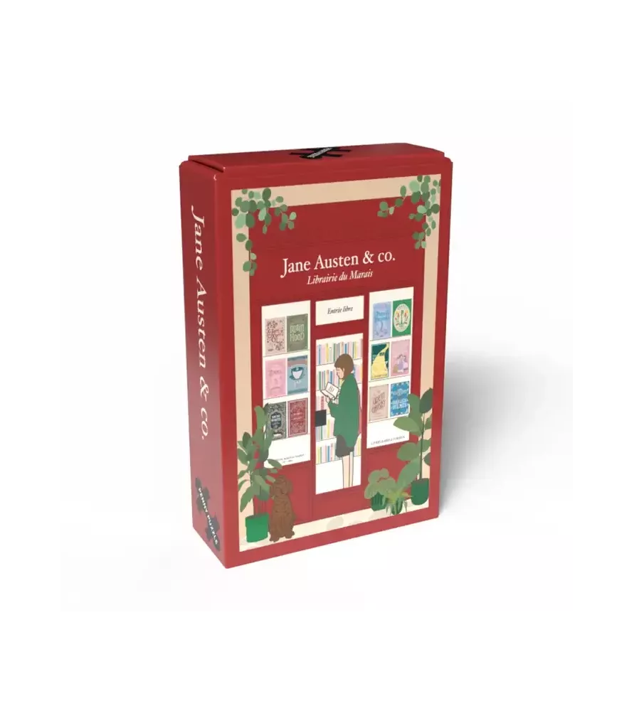 Mini Puzzle Jane Austen & Co 99 pièces – illustration librairie cosy – chez Assemblez-Moi