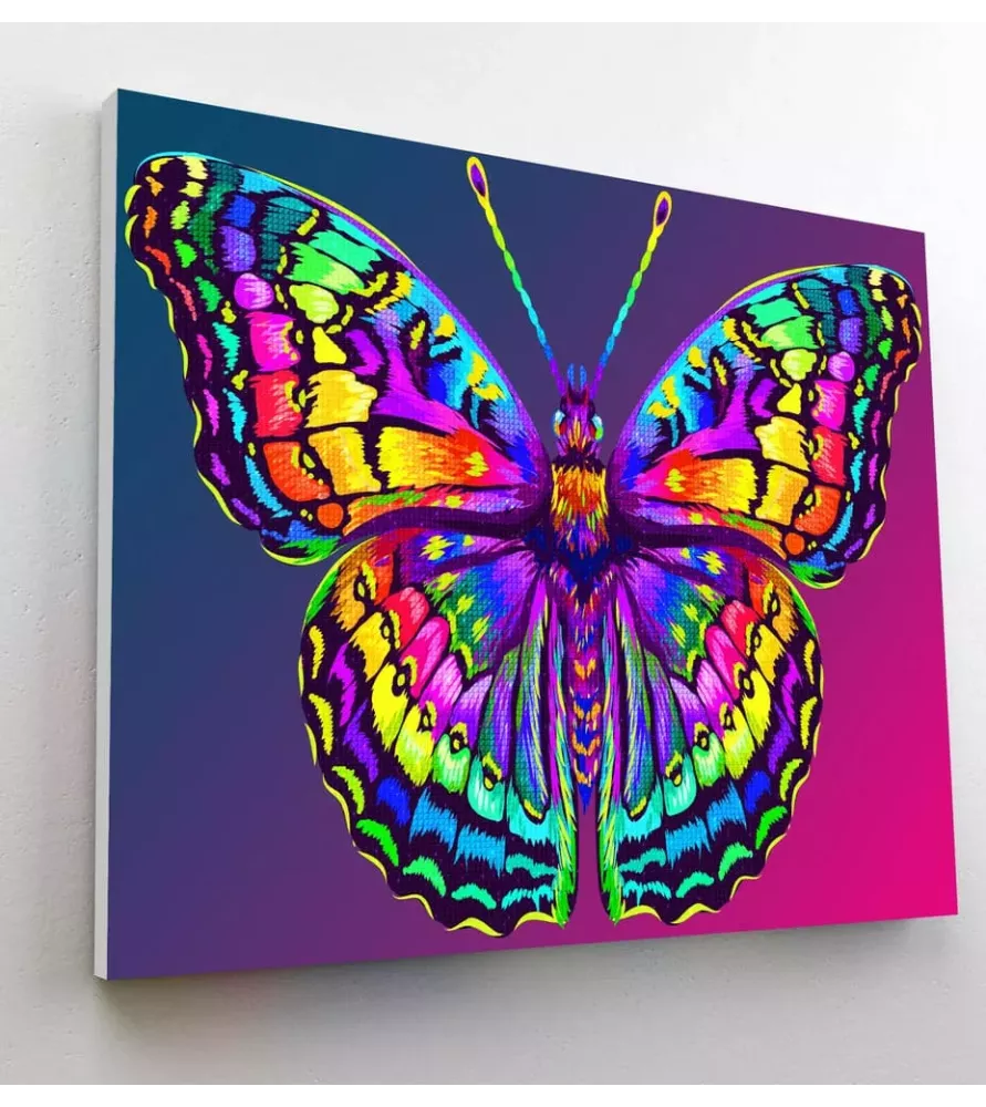 Diamond Painting Papillon Splat Planet – broderie diamant encadrée multicolore – Assemblez-Moi