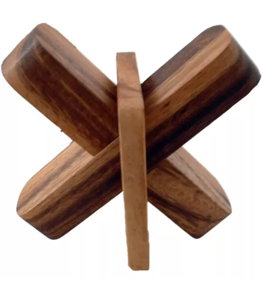 Croix de Marseille Atelier Mikado – casse-tête en bois inspiré du blason marseillais – Assemblez-Moi à Langon