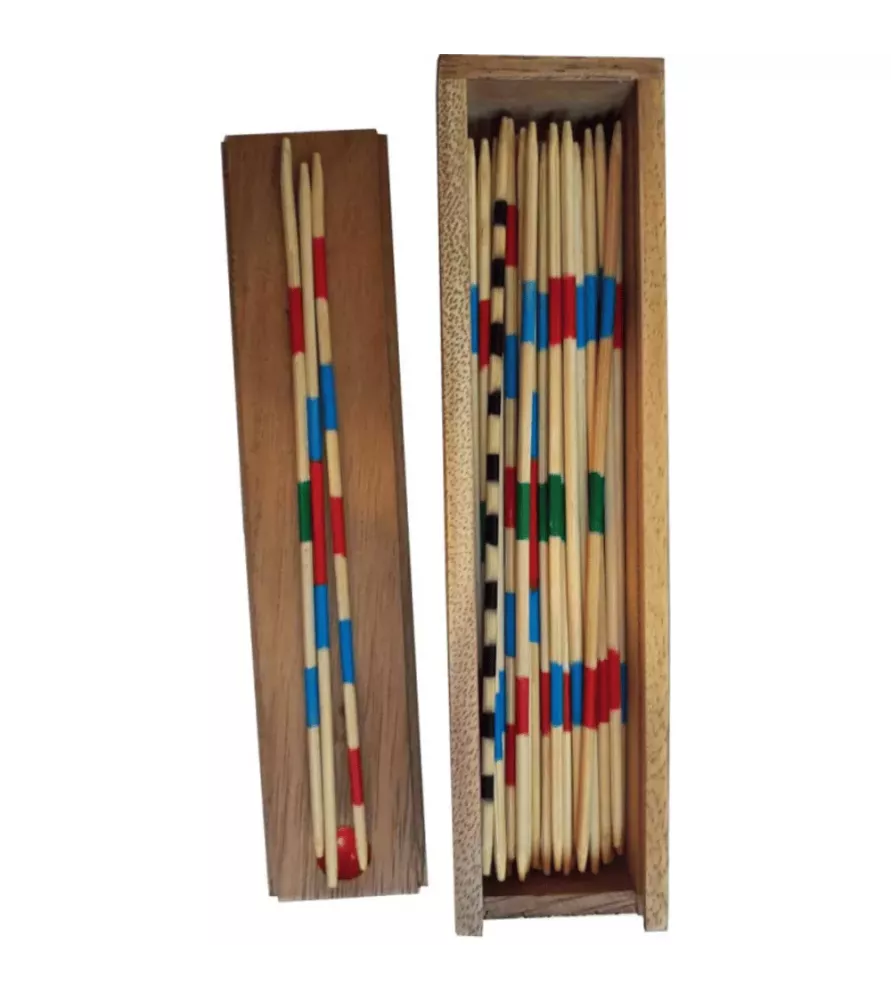 Mikado Atelier Mikado en coffret bois d'acacia – jeu d'adresse traditionnel – Assemblez-Moi à Langon