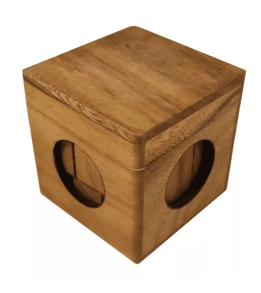 Cube Puzzle 3D en bois avec coffret de rangement – disponible chez Assemblez-Moi