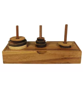 Tour de Hanoï Atelier Mikado – jeu de logique en bois avec 7 disques – Assemblez-Moi à Langon