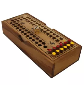 Jeu Le Parcours du Combattant avec dé et pions en bois – disponible chez Assemblez-Moi