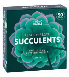 Succulents Professor Puzzle – casse-tête botanique en bois avec motifs végétaux – Assemblez-Moi à Langon