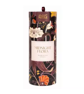 Puzzle Midnight Flora 1000 pièces Professor Puzzle – illustration florale sur fond sombre – chez Assemblez-Moi