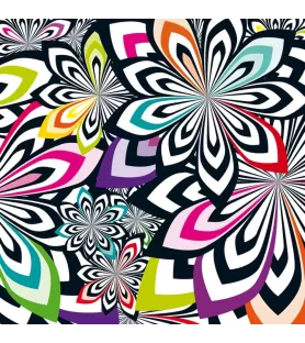 Puzzle Q7 Shake 4 – 72 pièces Curiosi – fleurs abstraites graphiques multicolores – chez Assemblez-Moi