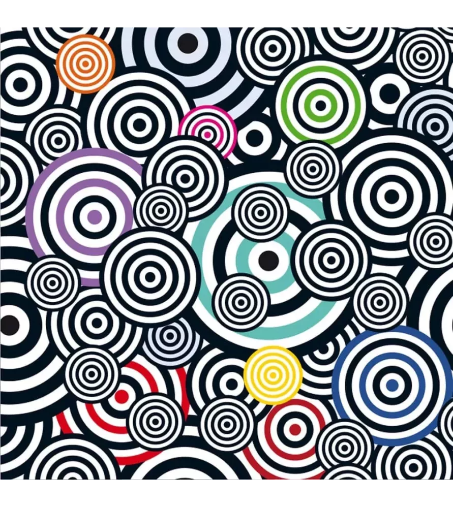 Puzzle Q7 Shake 5 70 pièces Curiosi – cercles concentriques et art optique graphique – chez Assemblez-Moi