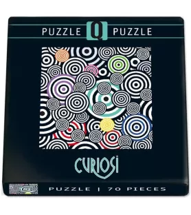 Puzzle Q7 Shake 5 70 pièces Curiosi – cercles concentriques et art optique graphique – chez Assemblez-Moi