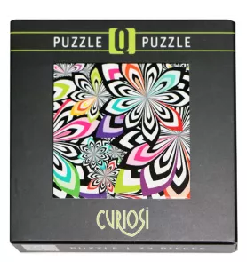 Puzzle Q7 Shake 4 – 72 pièces Curiosi – fleurs abstraites graphiques multicolores – chez Assemblez-Moi
