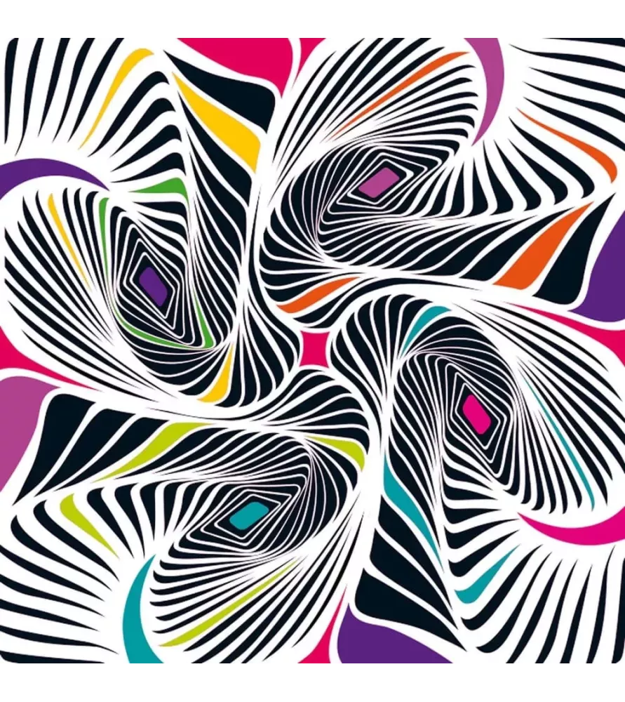 Puzzle Q7 Shake 2 –  71 pièces Curiosi – formes abstraites et lignes hypnotiques – chez Assemblez-Moi