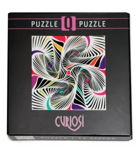 Puzzle Q7 Shake 2 –  71 pièces Curiosi – formes abstraites et lignes hypnotiques – chez Assemblez-Moi