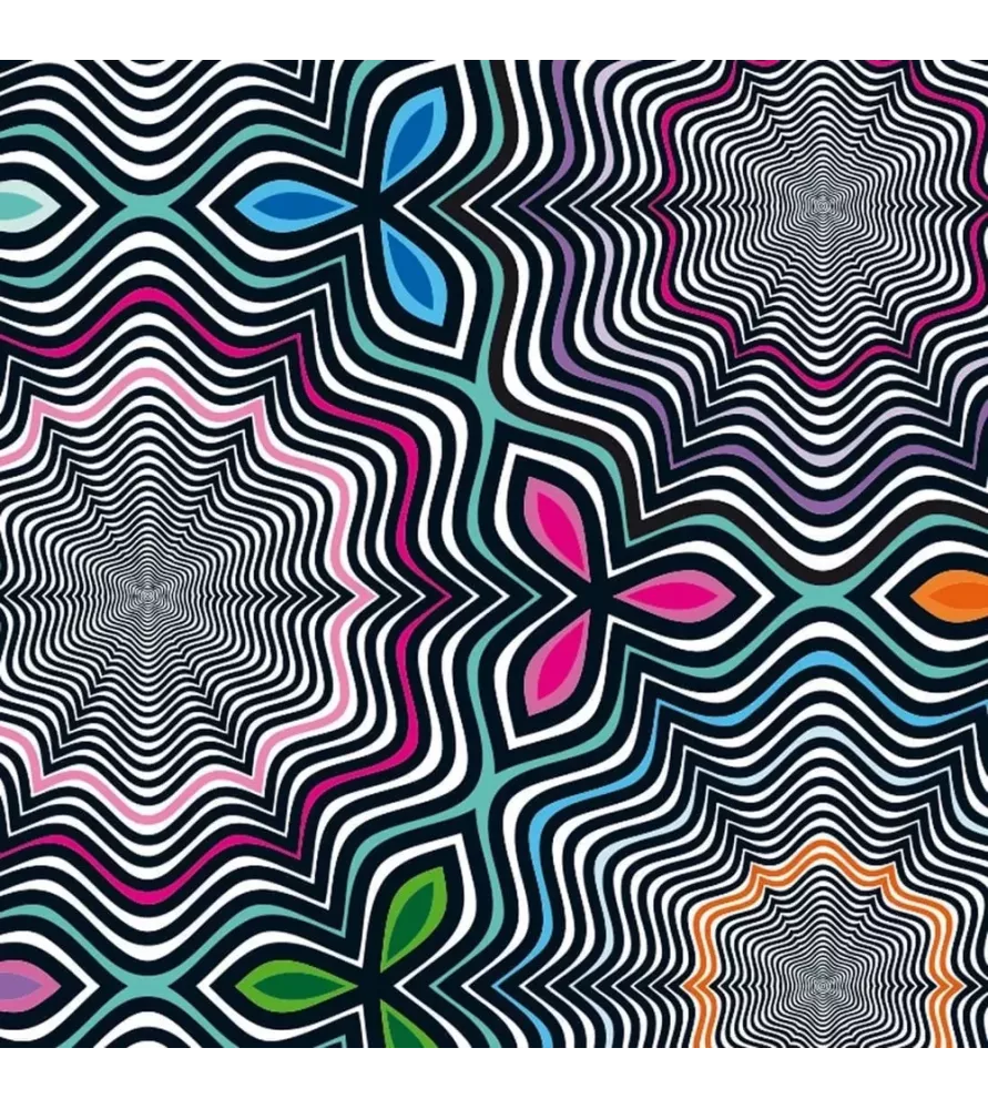 Puzzle Q7 Shake 6 70 pièces (Curiosi) – motifs hypnotiques et lignes ondulantes – chez Assemblez-Moi