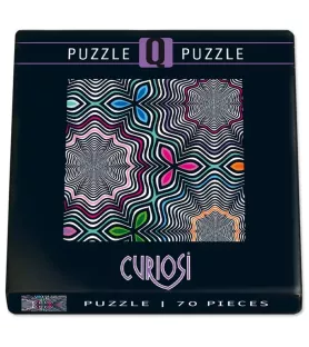 Puzzle Q7 Shake 6 70 pièces (Curiosi) – motifs hypnotiques et lignes ondulantes – chez Assemblez-Moi