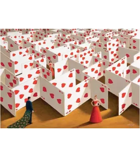 Puzzle Excessive Meticulousness Good Loot – cartes géantes et cœurs rouges dans une scène surréaliste – disponible à Langon
