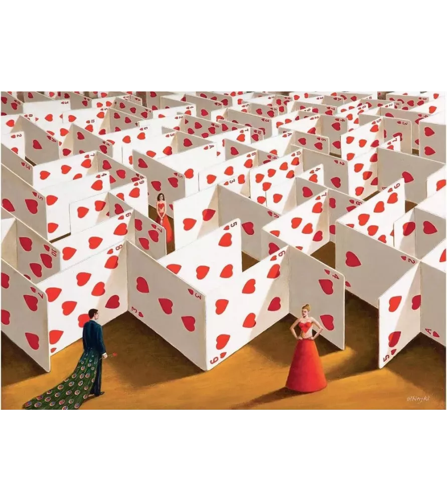 Puzzle Excessive Meticulousness Good Loot – cartes géantes et cœurs rouges dans une scène surréaliste – disponible à Langon