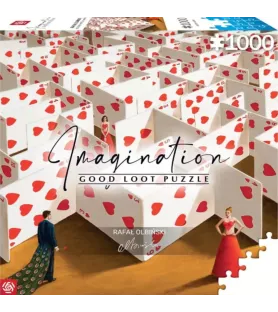 Puzzle Excessive Meticulousness Good Loot – cartes géantes et cœurs rouges dans une scène surréaliste – disponible à Langon