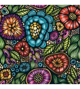 Puzzle Q Life 2 Curiosi 72 pièces aux fleurs colorées et feuillages graphiques chez Assemblez-Moi Langon