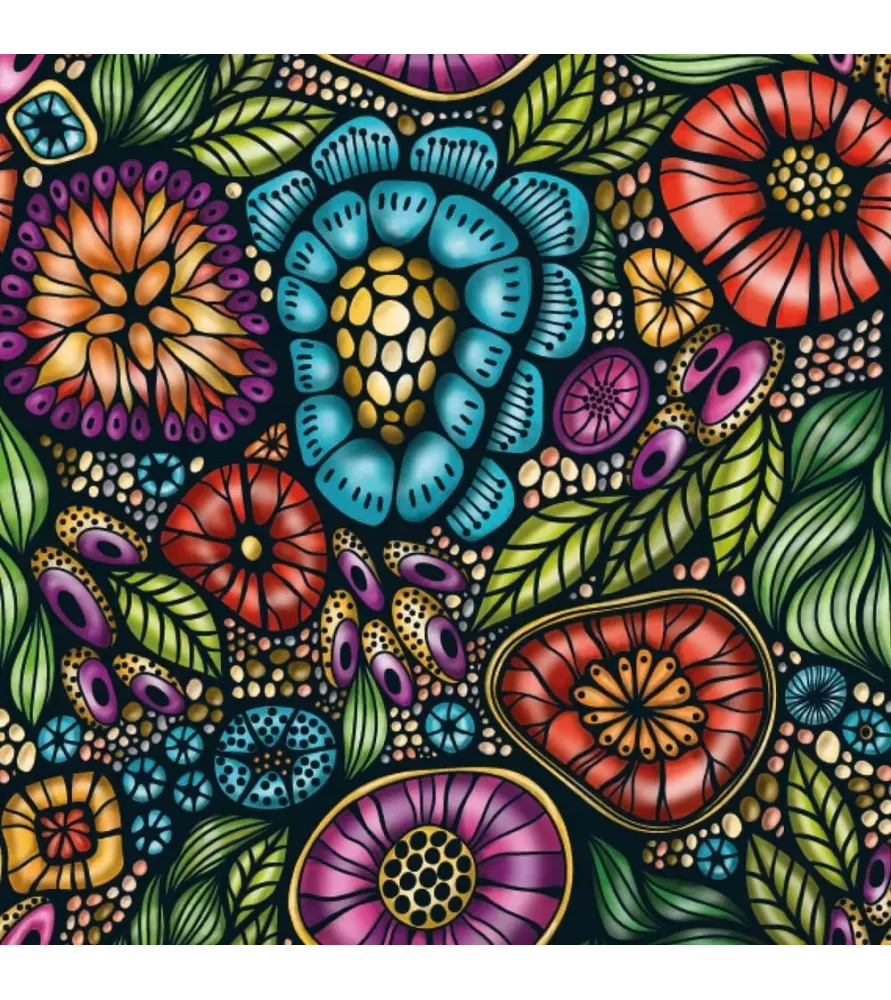 Puzzle Q Life 2 Curiosi 72 pièces aux fleurs colorées et feuillages graphiques chez Assemblez-Moi Langon