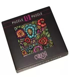 Puzzle Q Life 2 Curiosi 72 pièces aux fleurs colorées et feuillages graphiques chez Assemblez-Moi Langon
