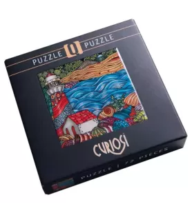Puzzle Q Color Mix 2 Curiosi 72 pièces représentant un phare et la mer chez Assemblez-Moi Langon