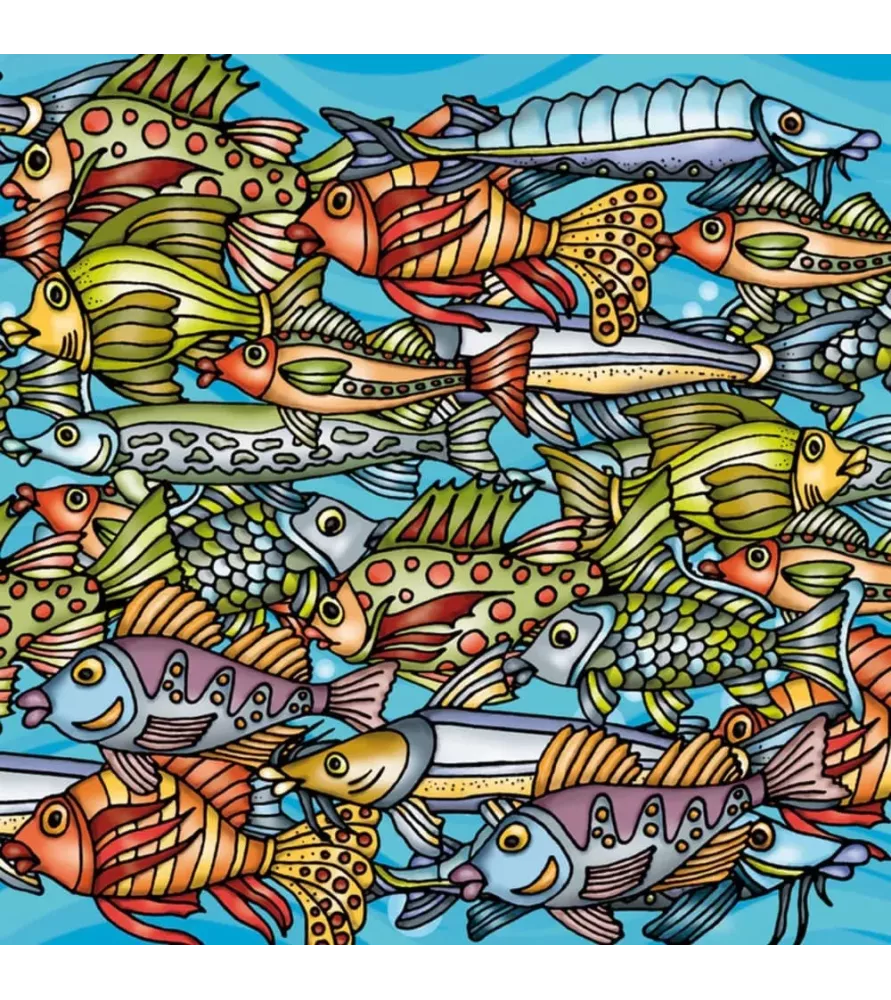 Puzzle Q Color Mix 1 Curiosi 72 pièces représentant des poissons tropicaux chez Assemblez-Moi Langon