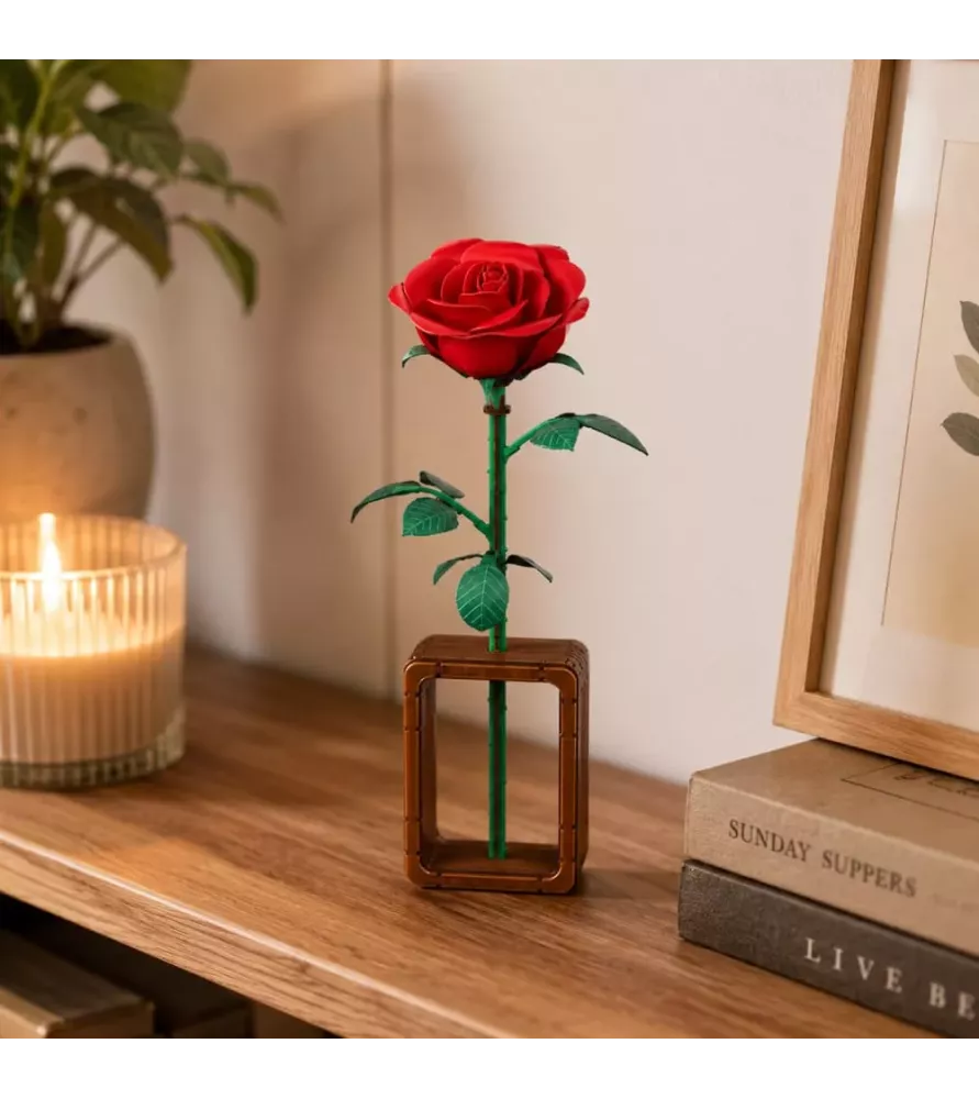 DIY Rose Rouge Cutebee – rose éternelle en bois à assembler – chez Assemblez-Moi