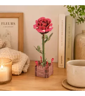 Fleur 3D Rose Inspirebox en bois à assembler chez Assemblez-Moi Langon