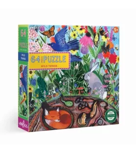 Puzzle Wild Things 64 pièces eeBoo animaux et nature chez Assemblez-Moi Langon