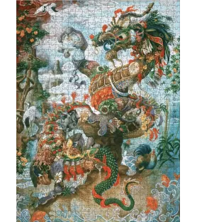 Puzzle Dragon of the Yangtze 1000 pièces Pomegranate – dragon mythologique et nuages symboliques – chez Assemblez-Moi