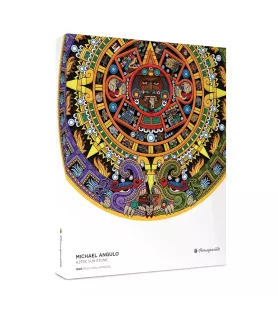 Puzzle Aztec Sun Stone 1000 pièces Pomegranate – visuel circulaire aztèque coloré – chez Assemblez-Moi