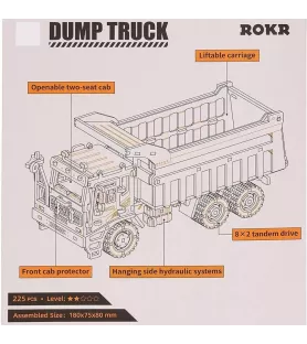 DIY Dump Truck TG603K – camion de chantier en bois avec cabine ouvrante – Assemblez-Moi