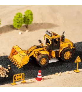 DIY Bulldozer ROKR – chargeuse 3D en bois avec godet articulé – chez Assemblez-Moi