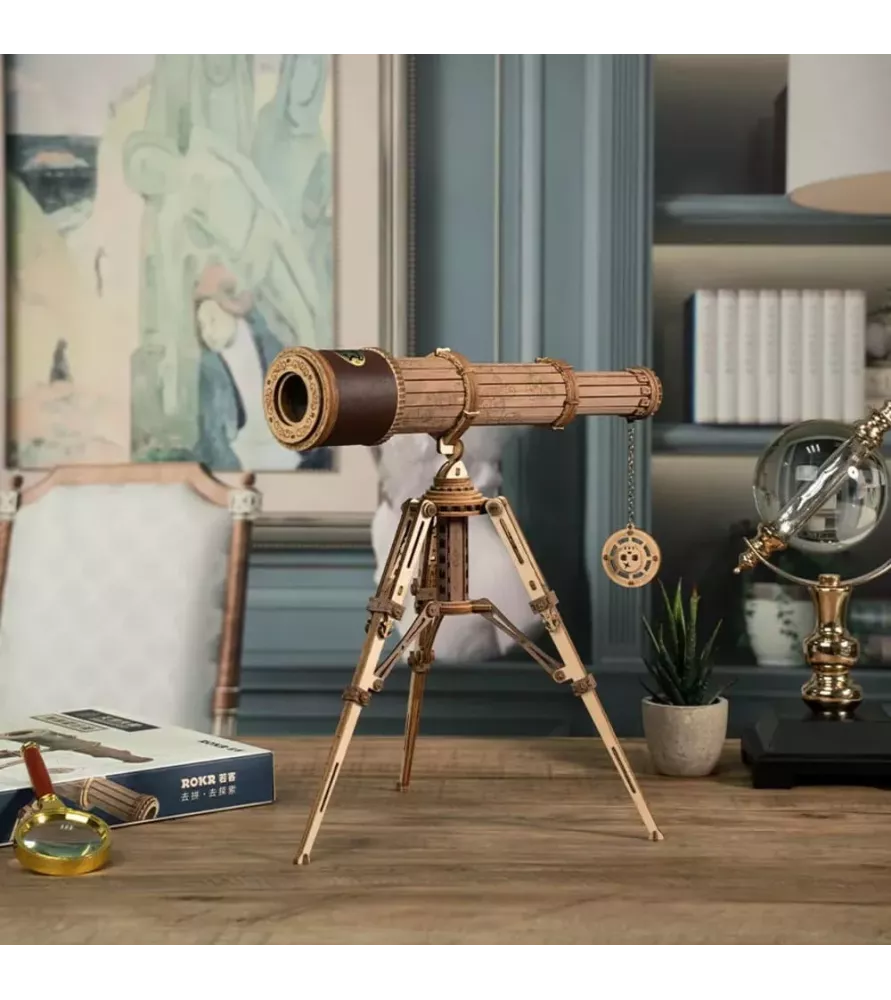 DIY Monocular Telescope ROKR – télescope 3D en bois sur trépied – chez Assemblez-Moi