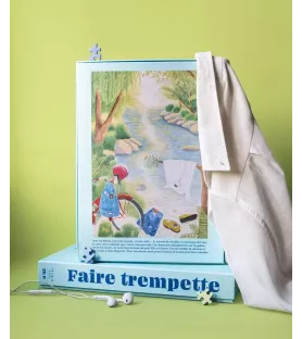 Puzzle Faire trempette 1000 pièces Jour Férié – rivière, vélo et baignade improvisée – chez Assemblez-Moi