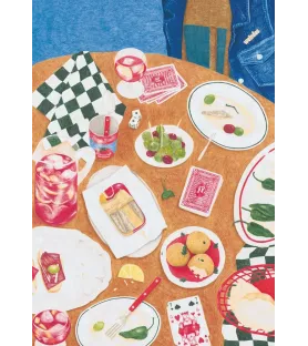 Puzzle Les tapas 1000 pièces Jour Férié – table avec sangria, croquetas, sardines et olives – chez Assemblez-Moi