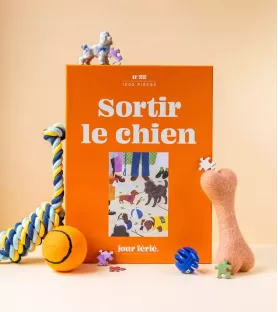 Puzzle Sortir le chien 1000 pièces Jour Férié – chiens en promenade au parc – chez Assemblez-Moi
