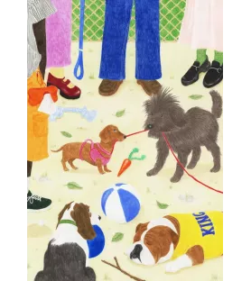 Puzzle Sortir le chien 1000 pièces Jour Férié – chiens en promenade au parc – chez Assemblez-Moi