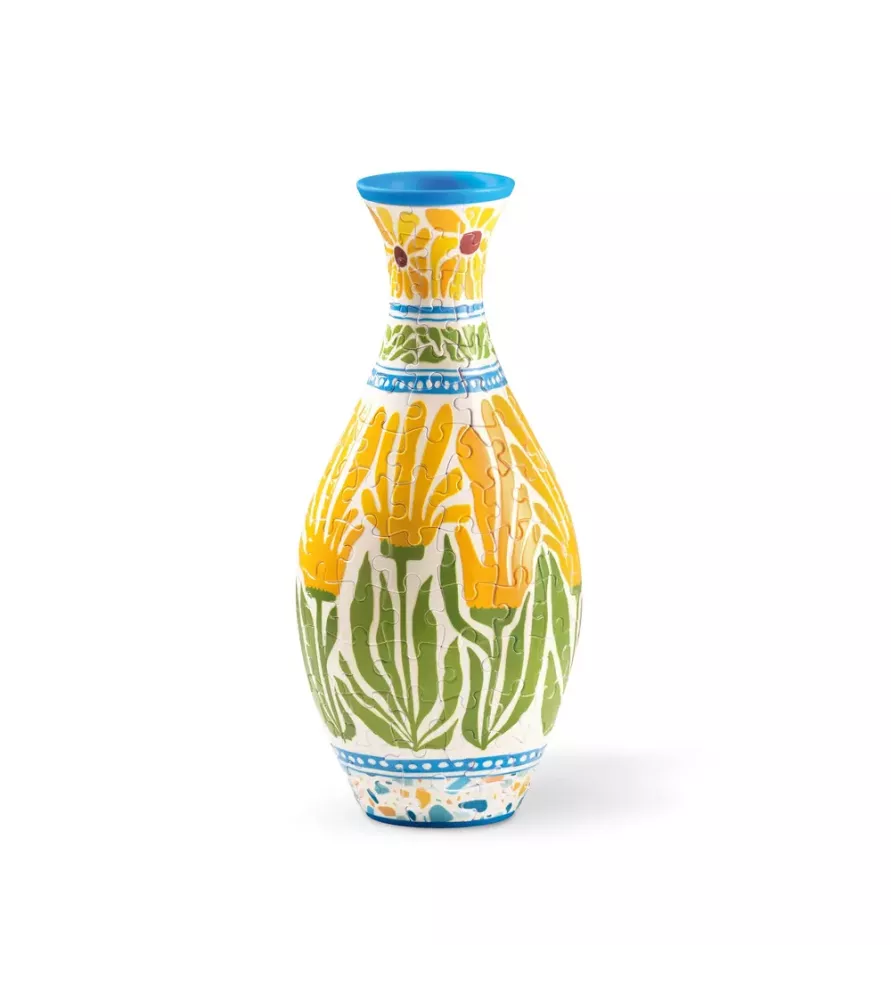 Vase Puzzle Palma PieceRelax – présentation du vase 3D 160 pièces et utilisation avec des fleurs