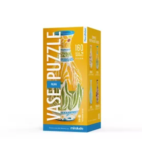 Vase Puzzle Palma PieceRelax – présentation du vase 3D 160 pièces et utilisation avec des fleurs