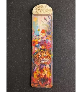 Marque-page Art & Plume Chat fleurs Art Grafik