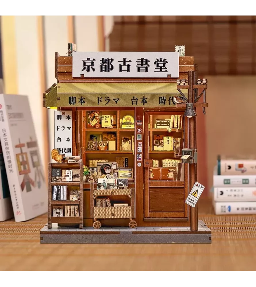 DIY Antique Bookery of Kyoto Cutebee – librairie ancienne japonaise miniature lumineuse