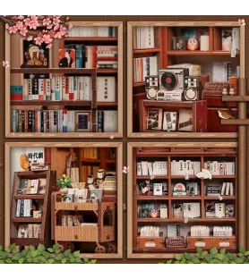 DIY Antique Bookery of Kyoto Cutebee – librairie ancienne japonaise miniature lumineuse