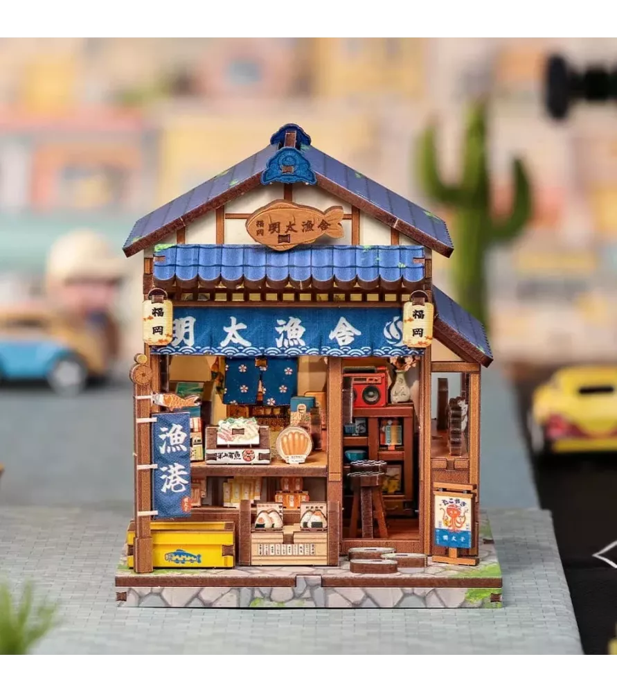 DIY Fukuoka Mentaiko Kitchen Cutebee – mini boutique japonaise avec façade bleue