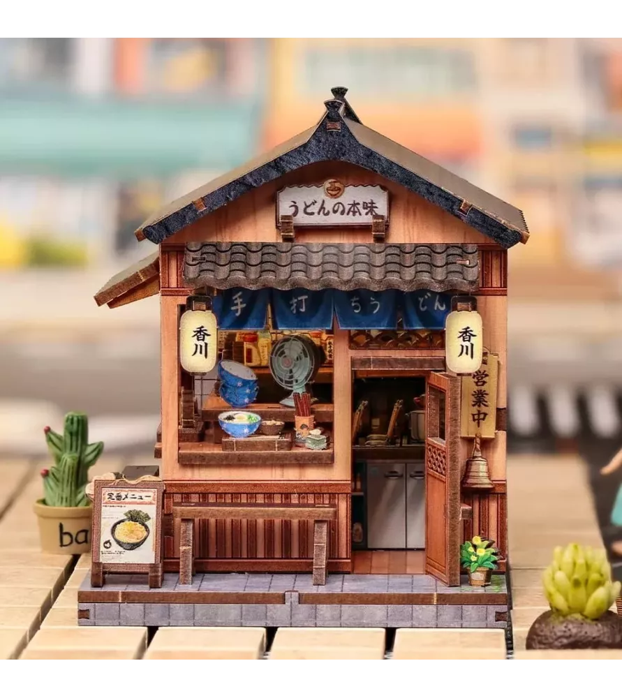 DIY Kagawa Udon House Cutebee – mini restaurant d’udon japonais avec façade traditionnelle