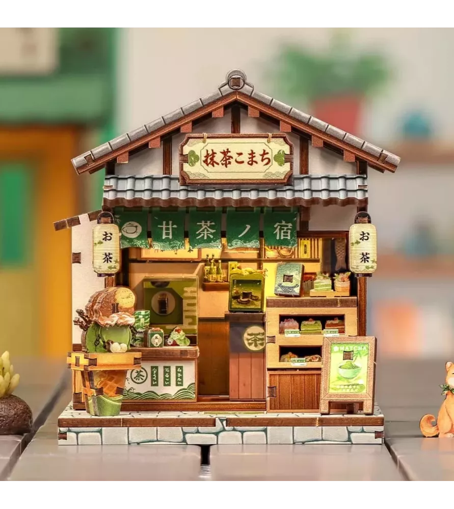 DIY Kyoto Matcha Cottage Cutebee – mini boutique japonaise de matcha avec façade verte