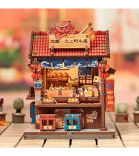 DIY Takoyaki d’Osaka Cutebee – mini stand japonais avec mascotte pieuvre et façade rouge