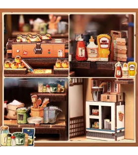 Détails du Takoyaki d’Osaka Cutebee avec plaque de cuisson, sauces et accessoires miniatures